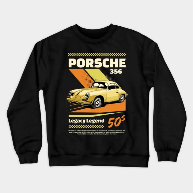 50s Porsche 356 Crewneck Sweatshirt by Harrisaputra